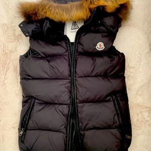Moncler Black Puffer vest women’s size 0